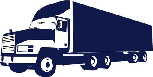 icone camion remorque americain bleu